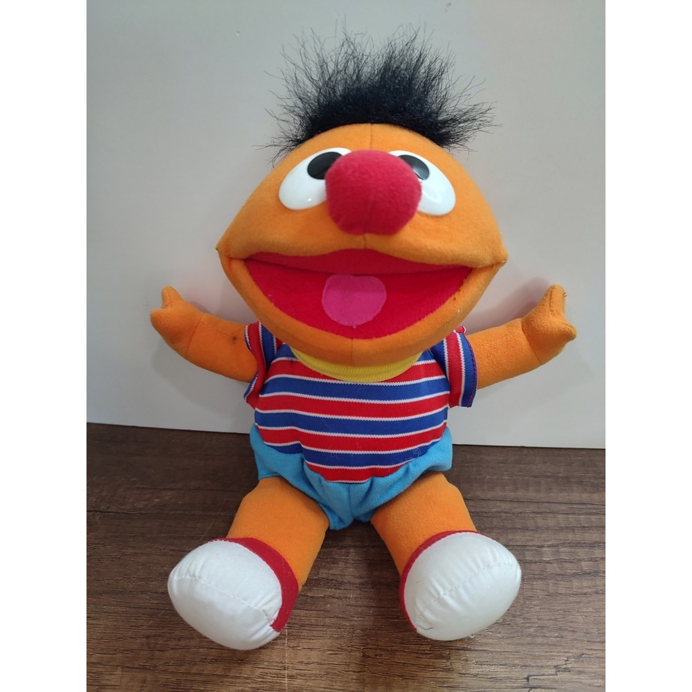 Vintage Tickle Me Ernie 1996 Tyco Talking Plush Stuffed Toy Sesame Street S2